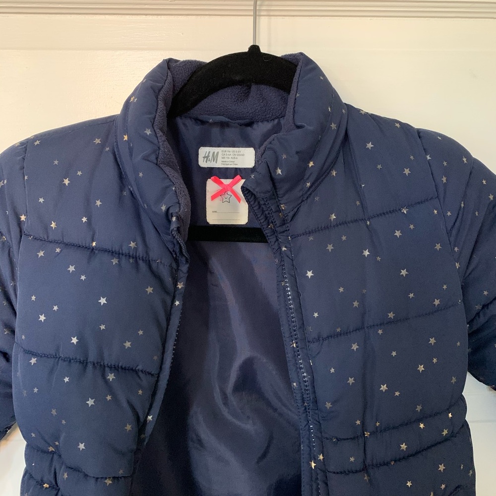 H&M Navy Puffer w/Mini Stars